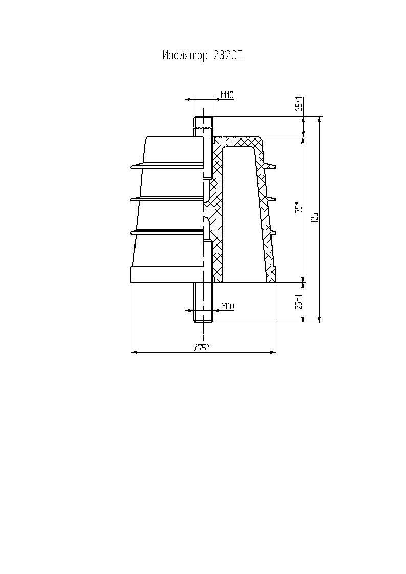 опорный ребристый изолятор 2820 П